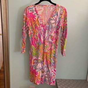 WORN ONCE LILLY PULITZER V NECK DRESS